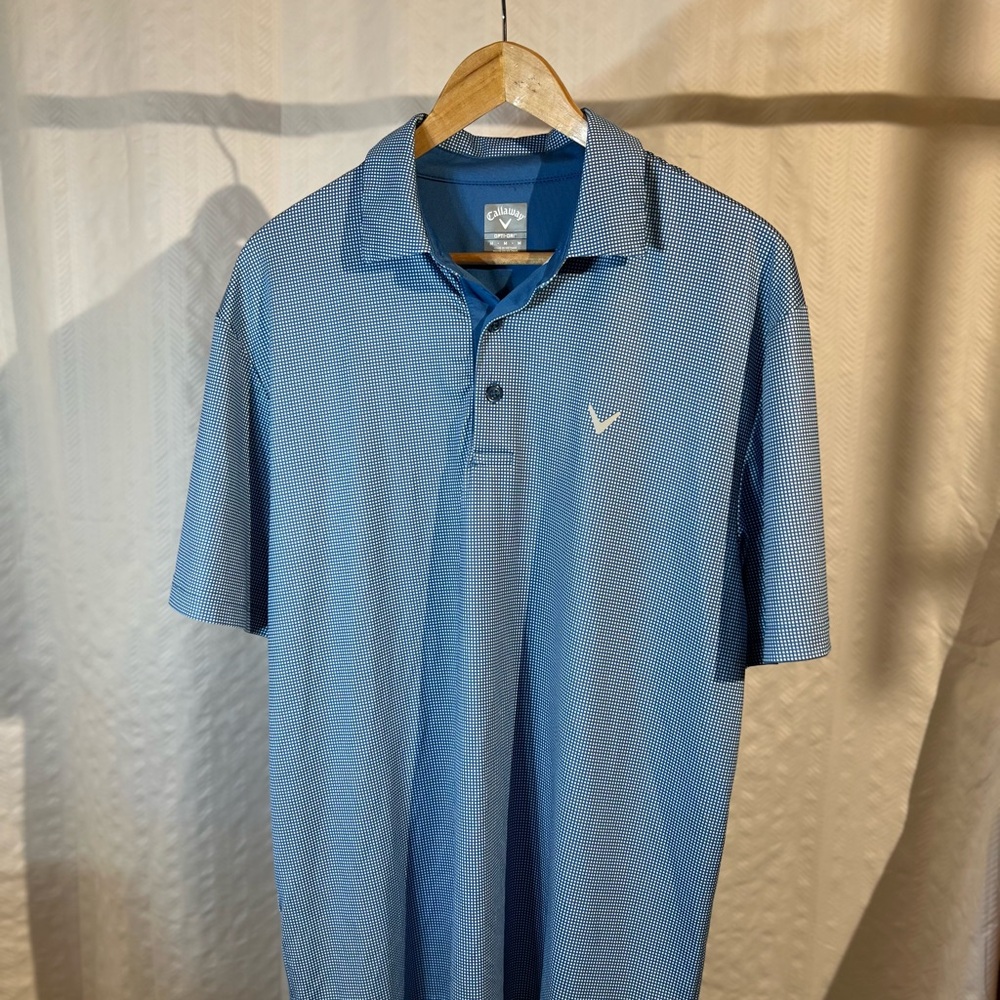 Callaway Opti-Dri Textured Blue Polo Shirt